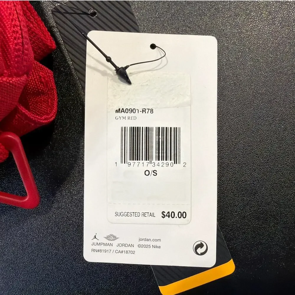 NWT Jordan Cordura Belt Bag / Crossbody Sling, Gym Red, One Size